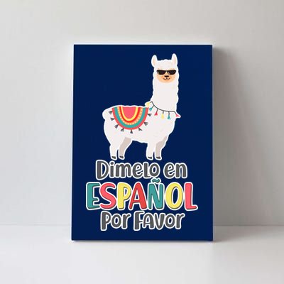 Dimelo en Espanol por Favor Spanish Llama Canvas