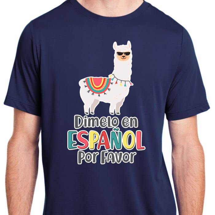 Dimelo en Espanol por Favor Spanish Llama Adult ChromaSoft Performance T-Shirt