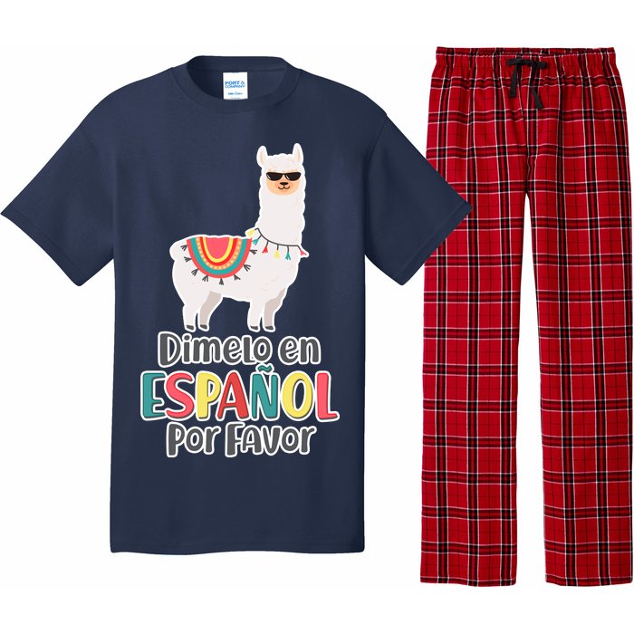 Dimelo en Espanol por Favor Spanish Llama Pajama Set