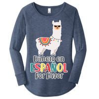 Dimelo en Espanol por Favor Spanish Llama Women's Perfect Tri Tunic Long Sleeve Shirt