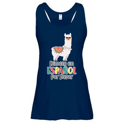 Dimelo en Espanol por Favor Spanish Llama Ladies Essential Flowy Tank
