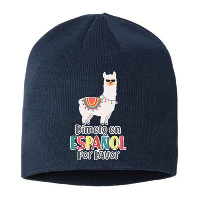 Dimelo en Espanol por Favor Spanish Llama Sustainable Beanie