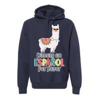 Dimelo en Espanol por Favor Spanish Llama Premium Hoodie