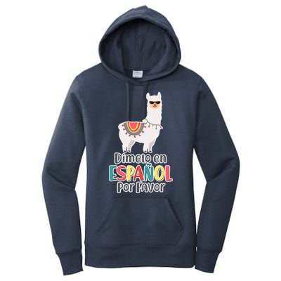 Dimelo en Espanol por Favor Spanish Llama Women's Pullover Hoodie