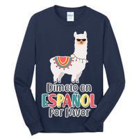 Dimelo en Espanol por Favor Spanish Llama Tall Long Sleeve T-Shirt