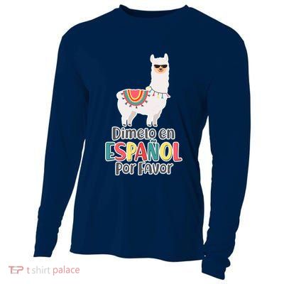 Dimelo en Espanol por Favor Spanish Llama Cooling Performance Long Sleeve Crew
