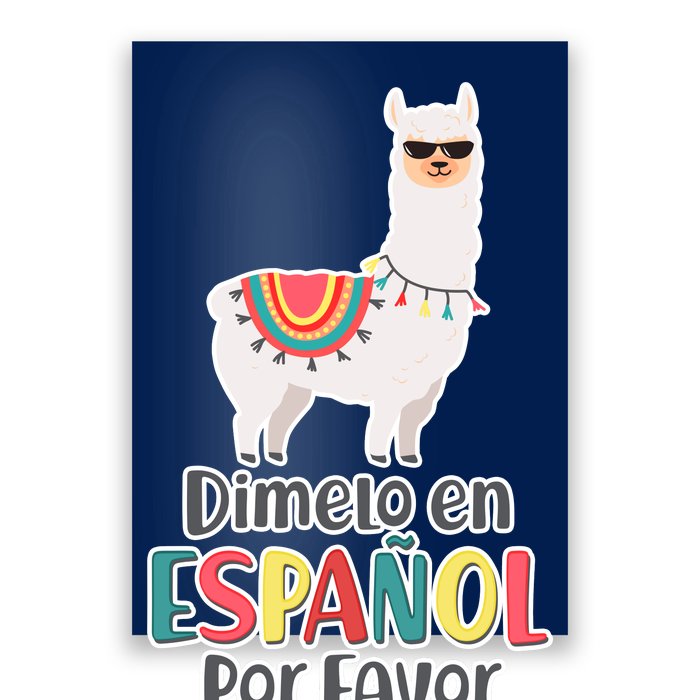 Dimelo en Espanol por Favor Spanish Llama Poster