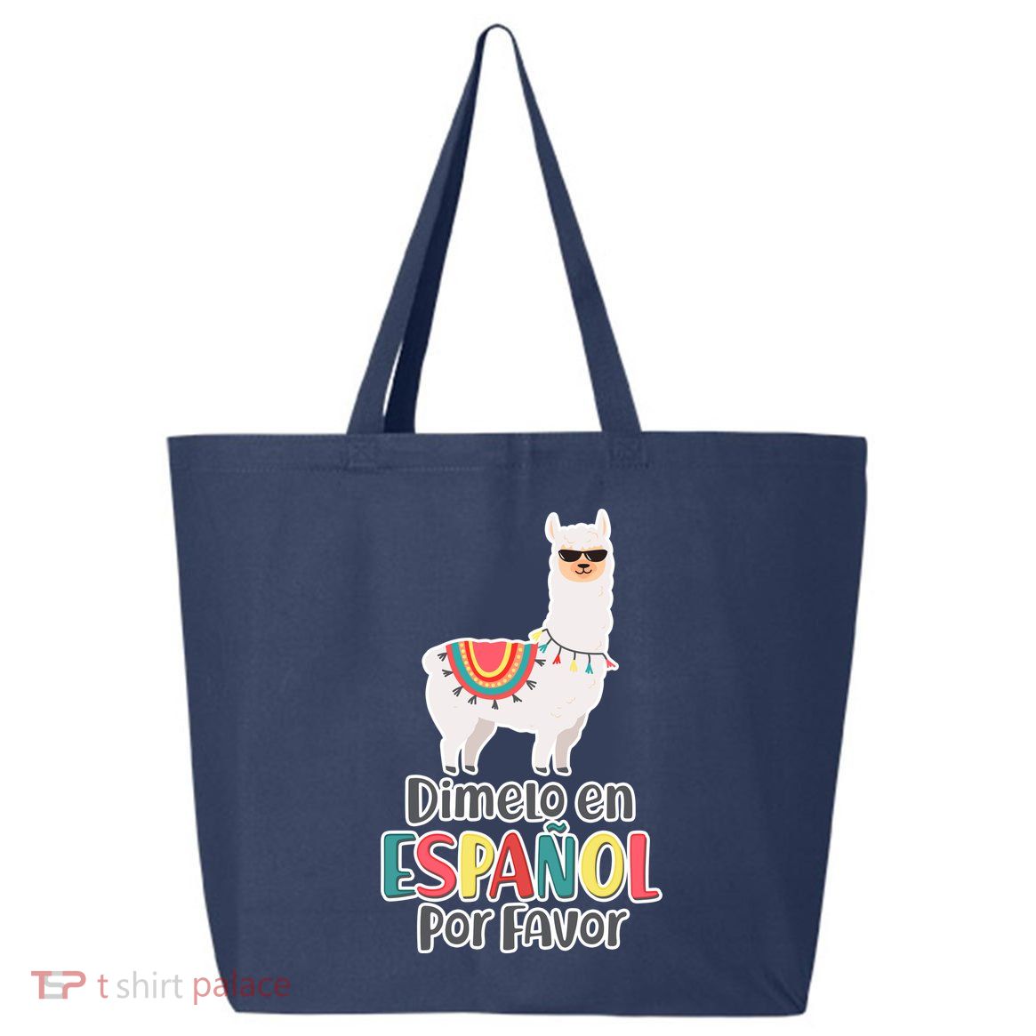 Dimelo en Espanol por Favor Spanish Llama 25L Jumbo Tote
