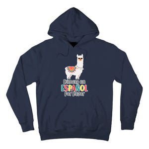 Dimelo en Espanol por Favor Spanish Llama Tall Hoodie