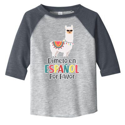 Dimelo en Espanol por Favor Spanish Llama Toddler Fine Jersey T-Shirt
