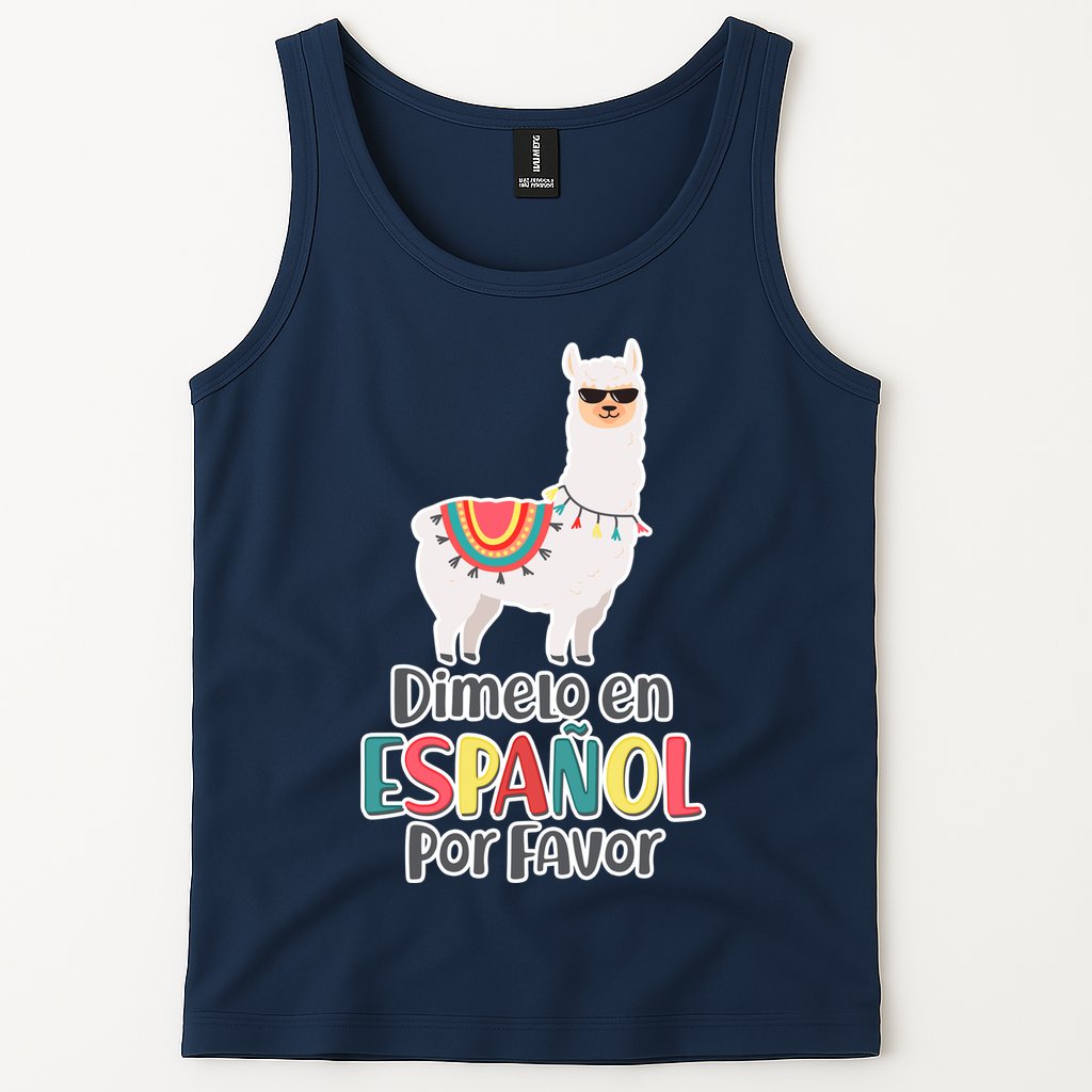 Dimelo en Espanol por Favor Spanish Llama Tank Top