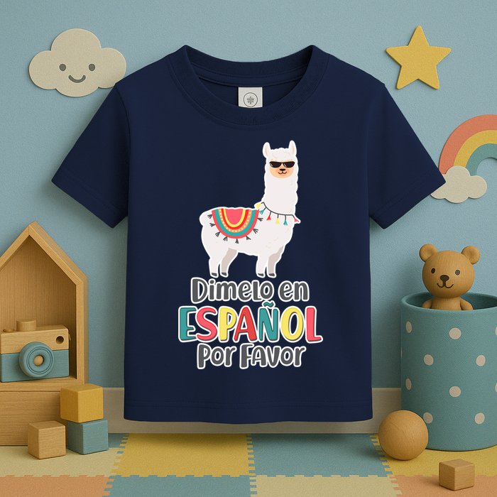 Dimelo en Espanol por Favor Spanish Llama Toddler T-Shirt