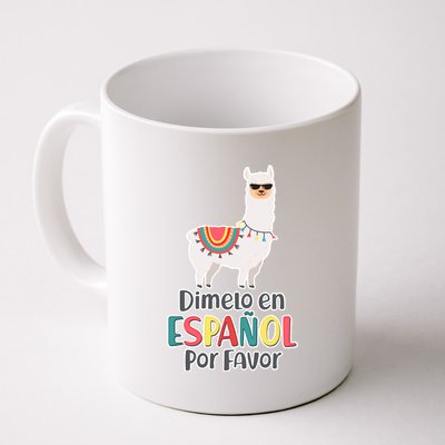 Dimelo en Espanol por Favor Spanish Llama Coffee Mug