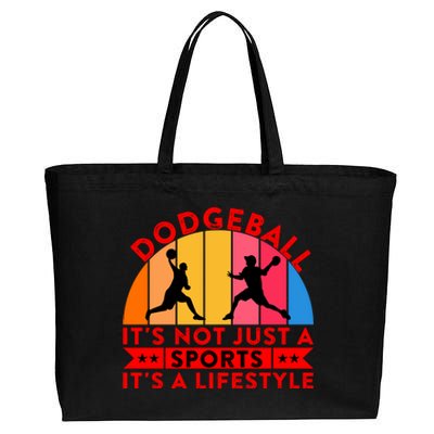 Dodgeball ItS Not Just A Sports ItS A Lifestyle Cotton Canvas Jumbo Tote