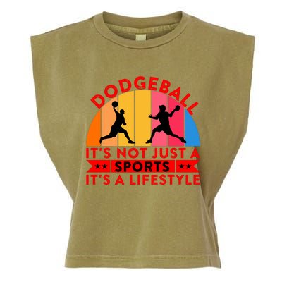 Dodgeball ItS Not Just A Sports ItS A Lifestyle Garment-Dyed Women's Muscle Tee