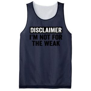 Disclaimer I'm Not For The Weak Funny Mesh Reversible Basketball Jersey Tank