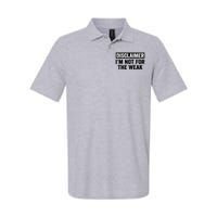 Disclaimer I'm Not For The Weak Funny Softstyle Adult Sport Polo