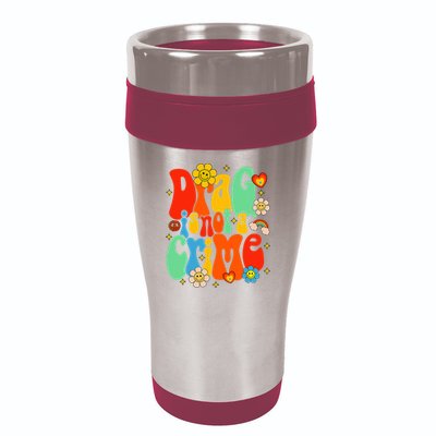 Drag Is Not A Crime Support LGBTQ Rights Drag Queen Groovy 16oz Travel Tumbler