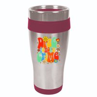 Drag Is Not A Crime Support LGBTQ Rights Drag Queen Groovy 16oz Travel Tumbler