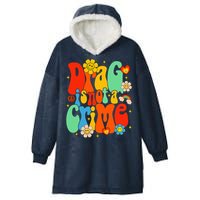 Drag Is Not A Crime Support LGBTQ Rights Drag Queen Groovy Hooded Wearable Blanket