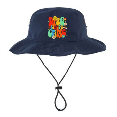 Drag Is Not A Crime Support LGBTQ Rights Drag Queen Groovy Bucket Hat