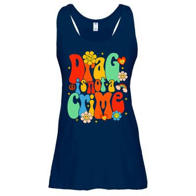 Drag Is Not A Crime Support LGBTQ Rights Drag Queen Groovy Ladies Essential Flowy Tank
