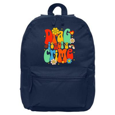 Drag Is Not A Crime Support LGBTQ Rights Drag Queen Groovy 16 in Basic Backpack