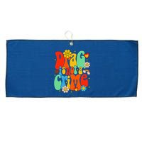 Drag Is Not A Crime Support LGBTQ Rights Drag Queen Groovy Large Microfiber Waffle Golf Towel