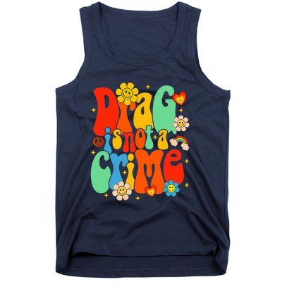 Drag Is Not A Crime Support LGBTQ Rights Drag Queen Groovy Tank Top