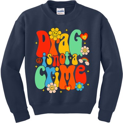Drag Is Not A Crime Support LGBTQ Rights Drag Queen Groovy Kids Sweatshirt