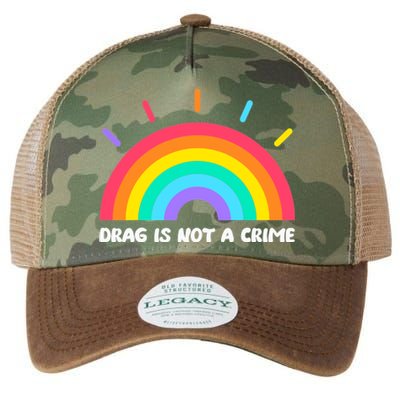 Drag Is Not A Crime Support Drag Queens LGBTQ Rights Rainbow Legacy Tie Dye Trucker Hat