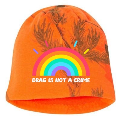 Drag Is Not A Crime Support Drag Queens LGBTQ Rights Rainbow Kati - Camo Knit Beanie