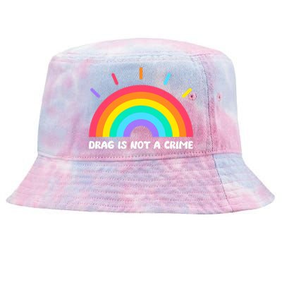 Drag Is Not A Crime Support Drag Queens LGBTQ Rights Rainbow Tie-Dyed Bucket Hat