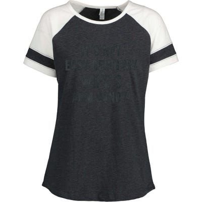 Distressed Its Not Easy Being My Wifes Arm Candy Enza Ladies Jersey Colorblock Tee