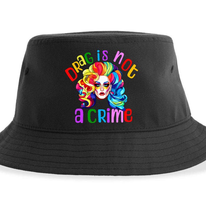 Drag Is Not A Crime Fabulous Drag Queen Lgbtq Equality Pride Sustainable Bucket Hat