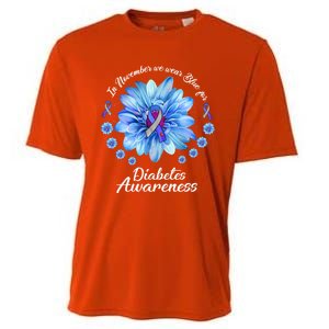 Daisy In November We Wear Blue For Diabetes Awareness Gift Cooling Performance Crew T-Shirt