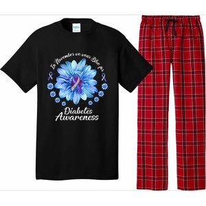 Daisy In November We Wear Blue For Diabetes Awareness Gift Pajama Set