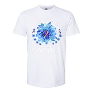 Daisy In November We Wear Blue For Diabetes Awareness Gift Softstyle CVC T-Shirt