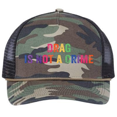 Drag is Not a Crime Retro Rope Trucker Hat Cap