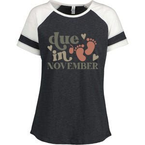 Due In November Happy MotherS Day Matching Est 2024 Mom Dad Enza Ladies Jersey Colorblock Tee