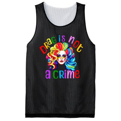 Drag Is Not A Crime Fabulous Drag Queen Lgbtq Equality Pride Mesh Reversible Basketball Jersey Tank