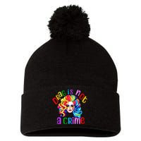 Drag Is Not A Crime Fabulous Drag Queen Lgbtq Equality Pride Pom Pom 12in Knit Beanie