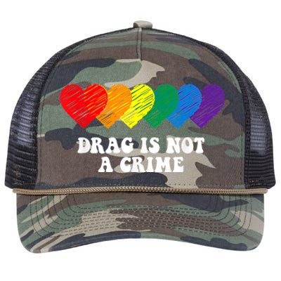 Drag Is Not A Crime LGBT Retro Rope Trucker Hat Cap