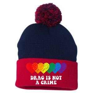 Drag Is Not A Crime LGBT Pom Pom 12in Knit Beanie