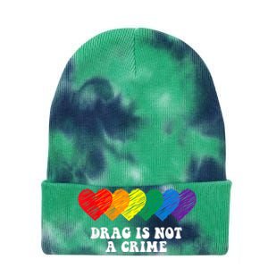 Drag Is Not A Crime LGBT Tie Dye 12in Knit Beanie