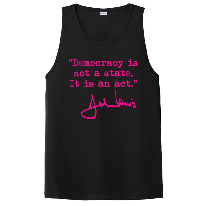 Democracy Is Not A State It Is An Act John Lewis PosiCharge Competitor Tank