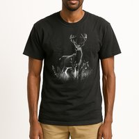 Deer In Nature Realistic Tall T-Shirt