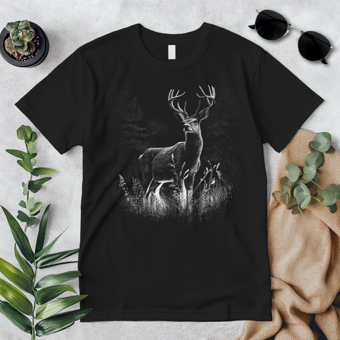 Deer In Nature Realistic Premium T-Shirt