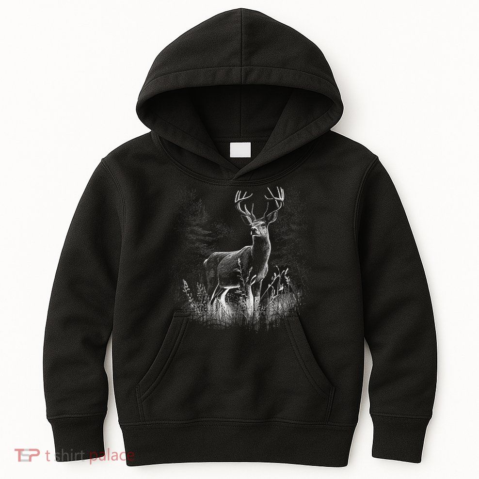 Deer In Nature Realistic Kids Hoodie