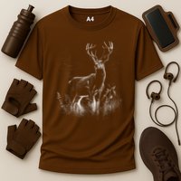 Deer In Nature Realistic Performance Shirt